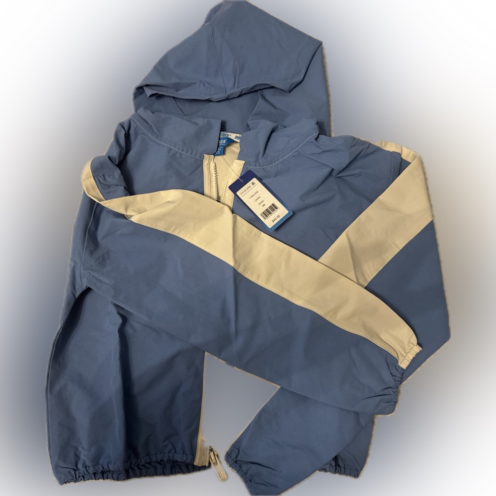 Prince pickleball x Target XS Cropped Windbreaker XS NWT dusty blue & pink - Picture 4 of 4